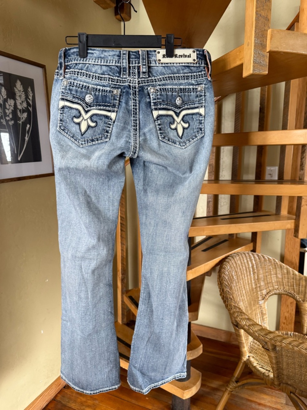 The Buckle Rock Revival Gabrielle Boot Stretch Denim Jean Size 30 - Picture 8 of 13